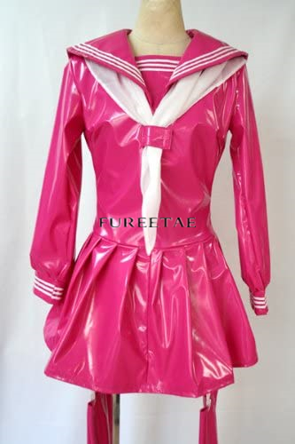 女王様エナメルセーラー 長袖 ピンク コスプレ衣装 1着 ( ウィッグ道具