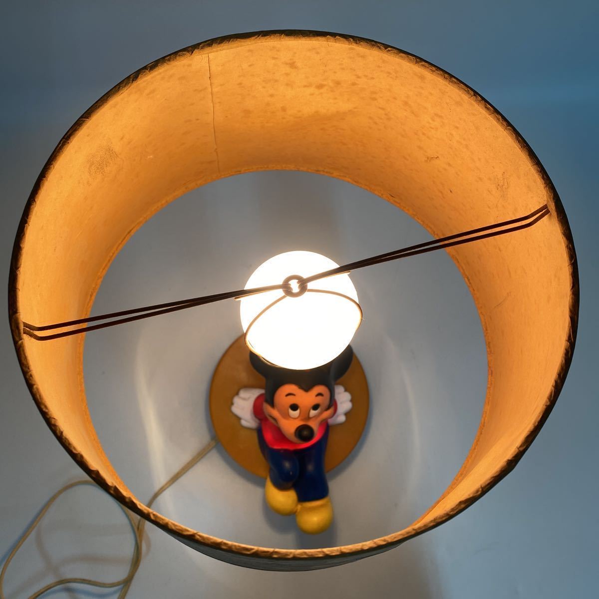 動作確認済み ディズニー ミッキーマウス 照明 ライト ランプ 卓上ランプ 電気スタンド アンティーク ビンテージ_画像3