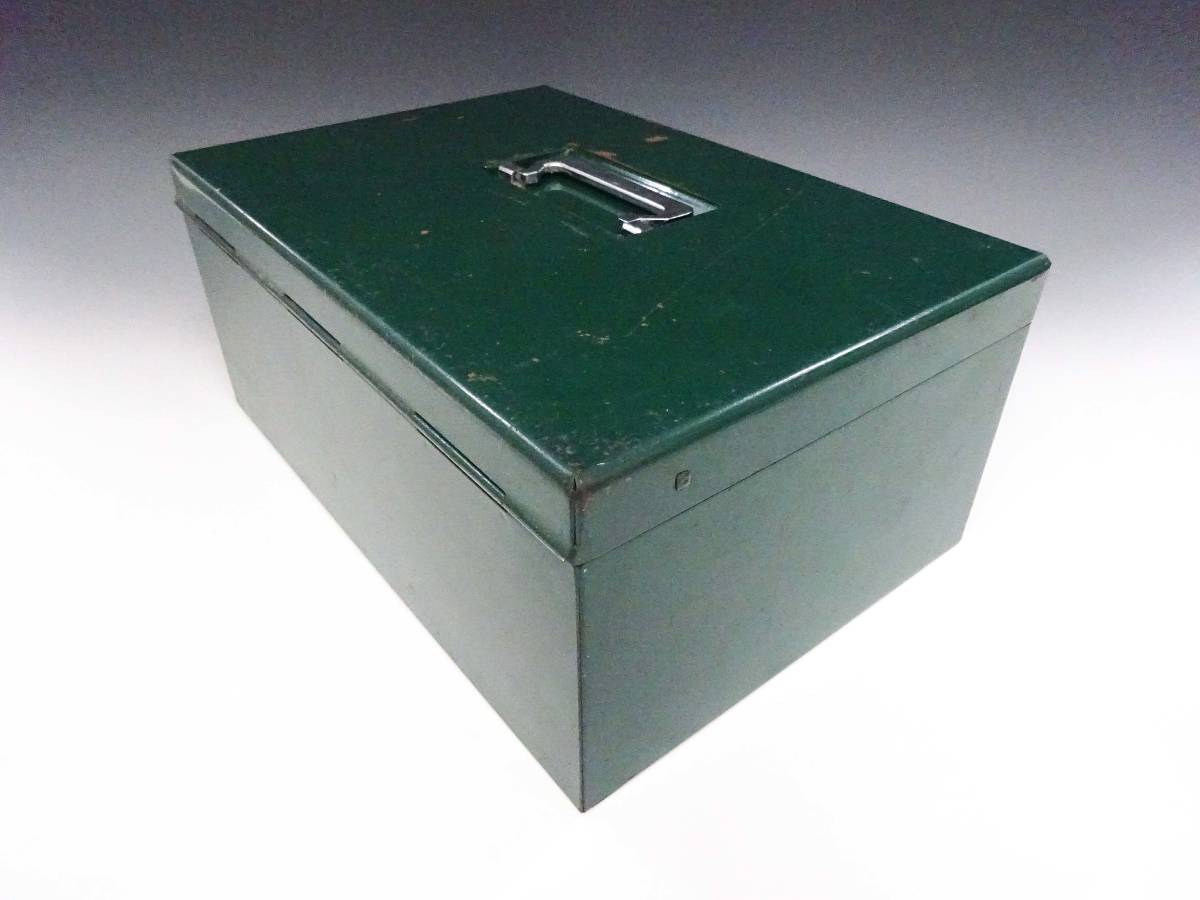 * Showa Retro safe uchida dial type cashbox green green office work supplies gold sen control disaster prevention store home use security crime prevention measures 