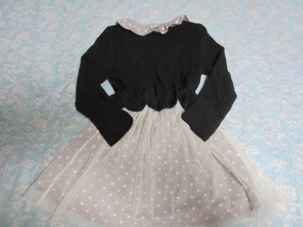 * new goods [120] ribbon & flower attaching piling put on style formal One-piece * free shipping 