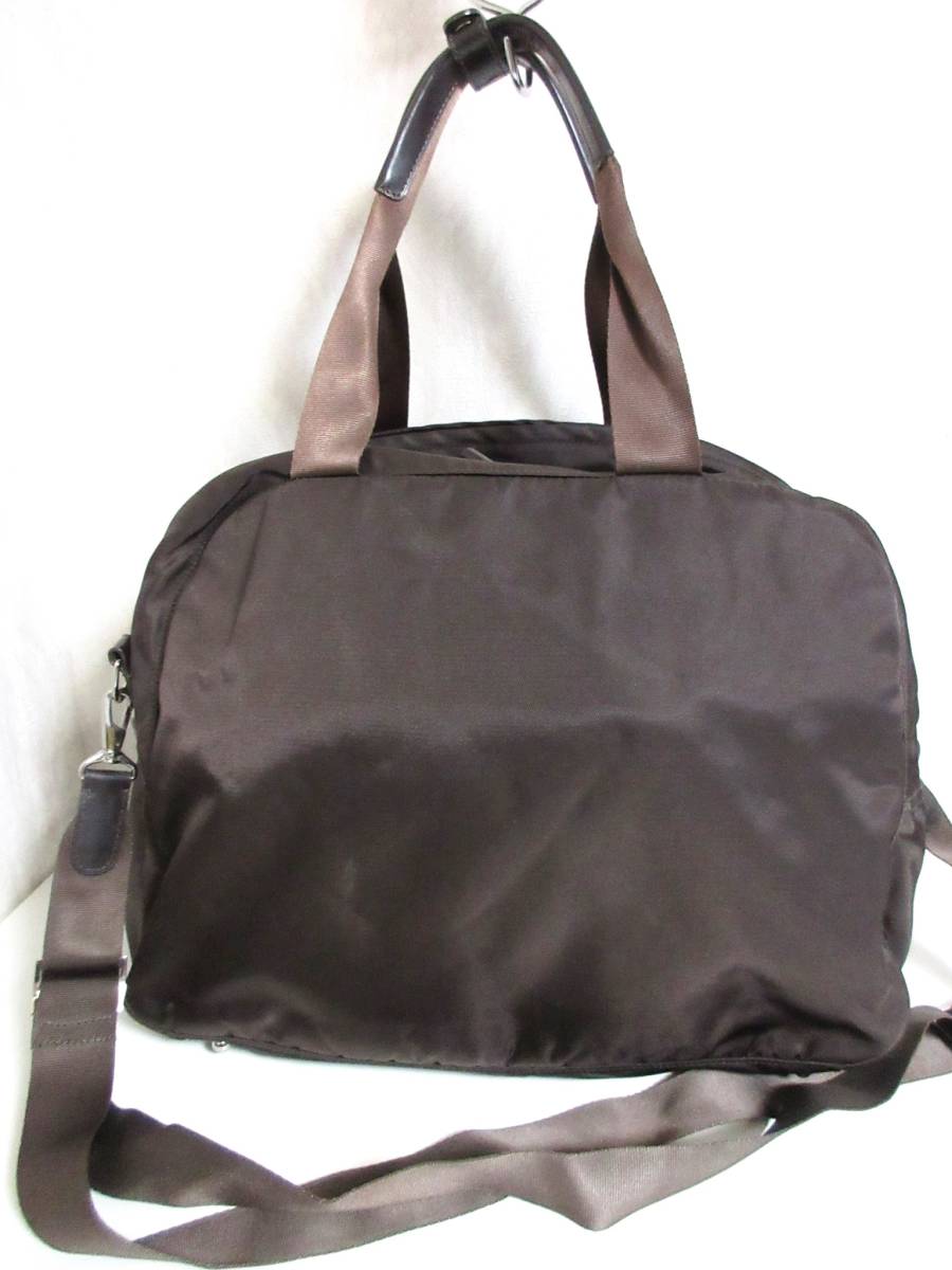  Agnes B agnes b. Boston bag tea Brown nylon series north 3874