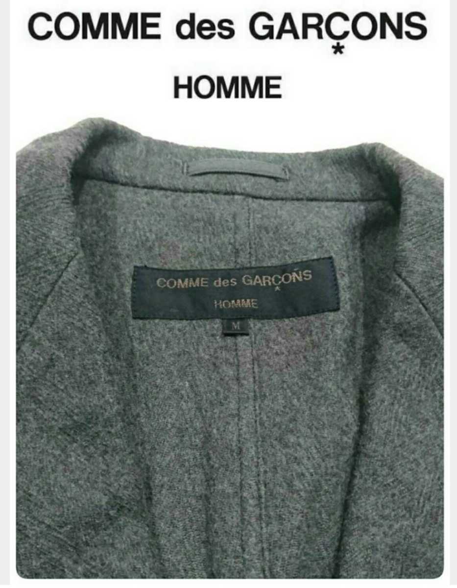 超稀少 98AW COMME des GARCONS HOMME コムデギャルソンオム 高級ライトヘリンボーンウールワークジャケット M 美品 プリュス ジュンヤ 90S_画像3