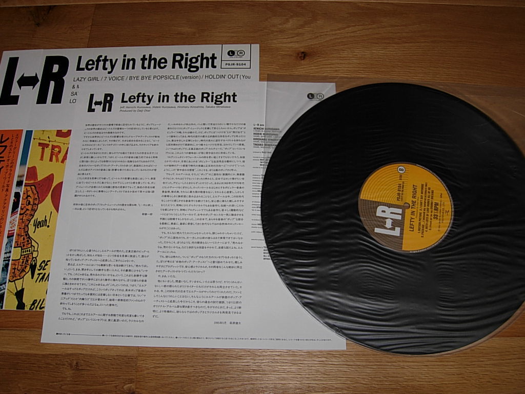 L⇔R Lefty In The Right Analog レコード エルアール LP Vinyl