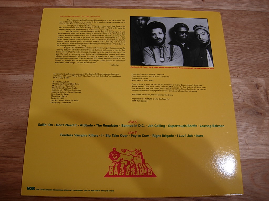 Bad Brains: Bad Brains (Black & Yellow Colored Vinyl) Vinyl LP —