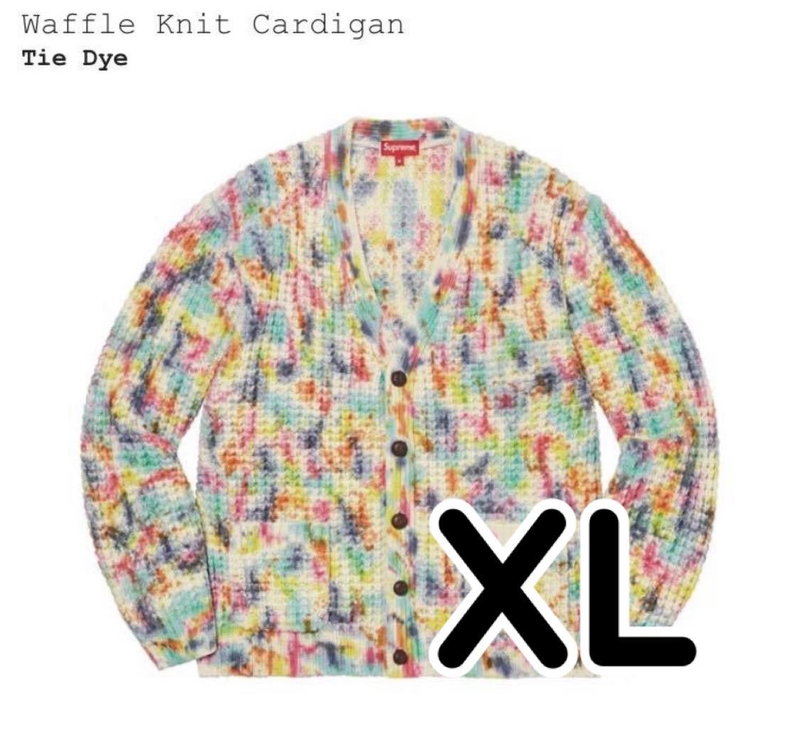 Supreme Waffle Knit Cardigan XL Tie Dye