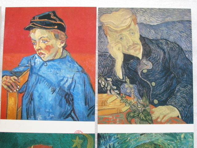 1985年10月12日-12月8日　国立西洋美術館　ゴッホ展　絵葉書 6枚セット(代表的な肖像画４枚、風景画２枚 )当時モノ　ポストカード_画像3