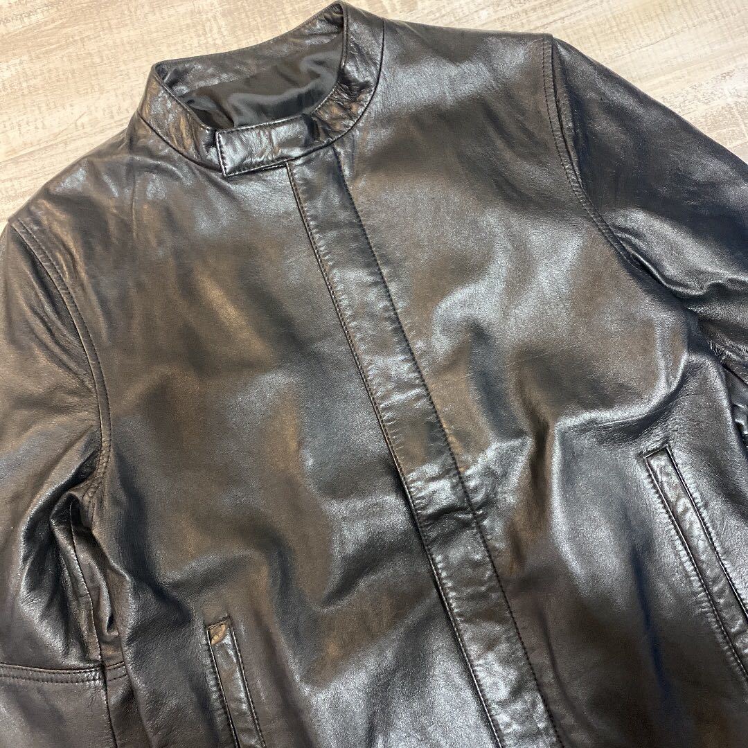 イタリア製 本革 美品】Alex & Co シングル レザー ライダース イタリア製 本革 美品】Alex & Co シングル レザー ライダース