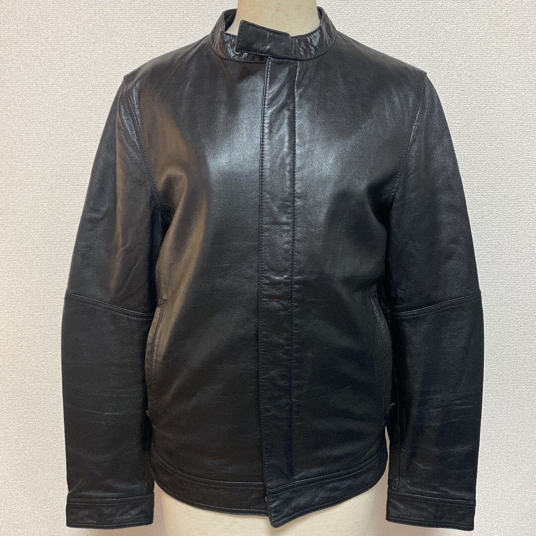 イタリア製 本革 美品】Alex & Co シングル レザー ライダース イタリア製 本革 美品】Alex & Co シングル レザー ライダース