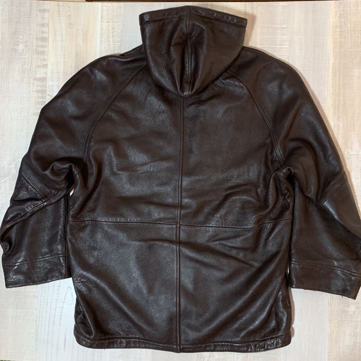 本革】Eddie Bauer ヴィンテージ ラム レザー フード ジャケット 本革】Eddie Bauer ヴィンテージ ラム レザー フード ジャケット