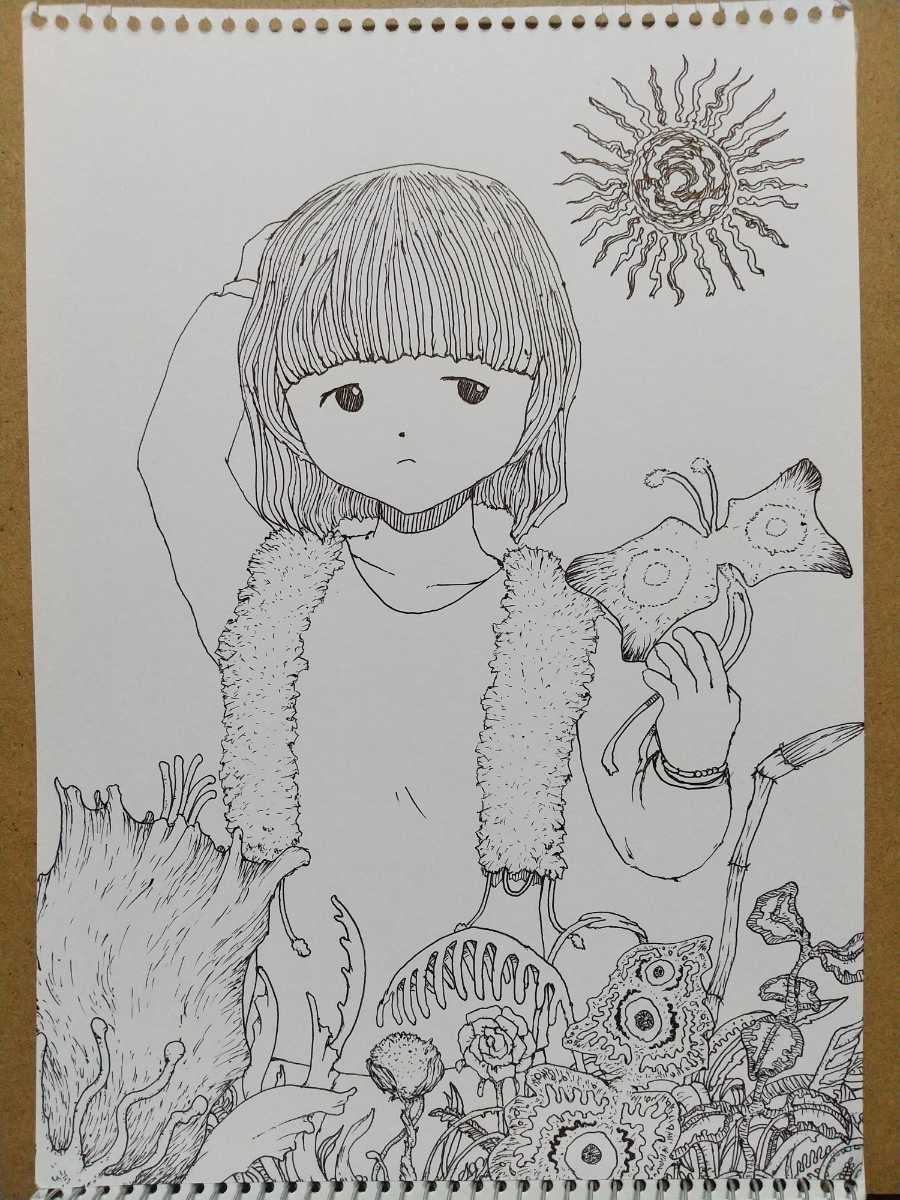 11 子供の絵 手描きイラスト 原画 可愛いうさぎ