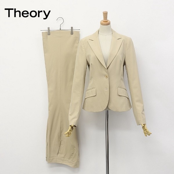 完売 ◇Theory/セオリー ストレッチ 2 ライトベージュ セットアップ