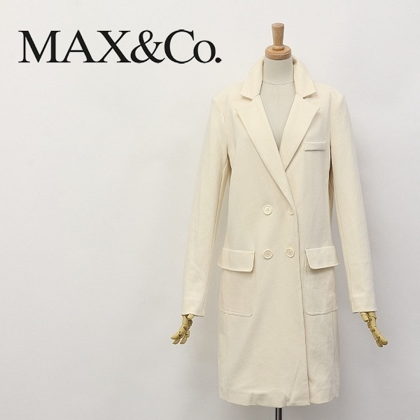新しいコレクション ◆MAX&Co./マックス&コー ストレッチ M アイボリー コート チェスター ダブル コットン コート 新しいコレクション ◆MAX&Co./マックス&コー ストレッチ M アイボリー コート チェスター ダブル コットン コート