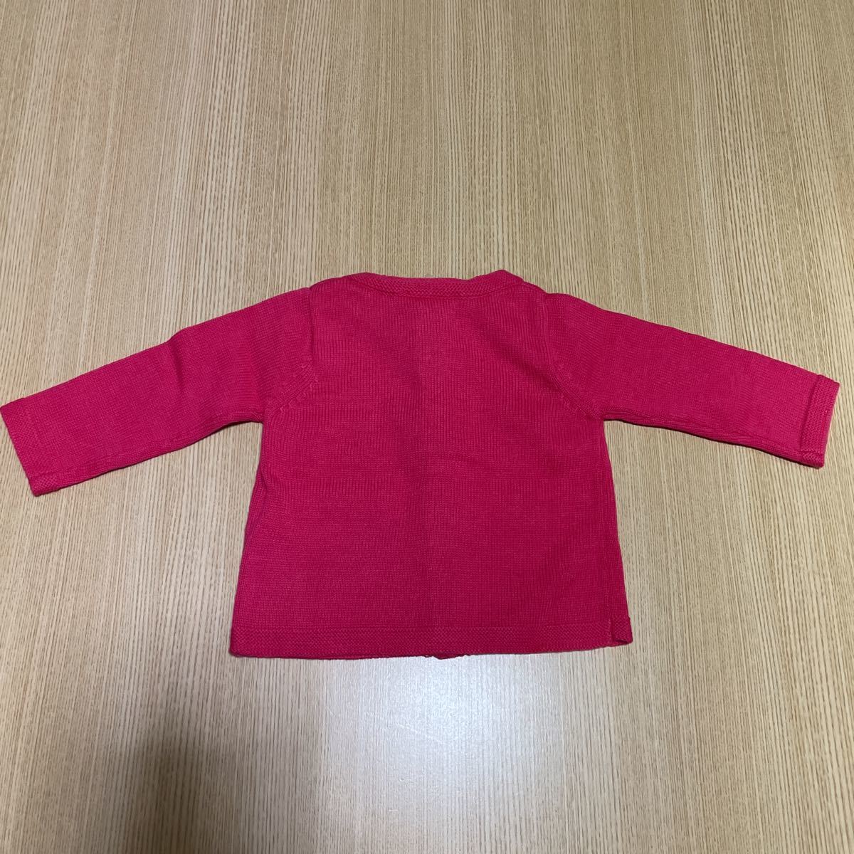 m● 新品タグ付き ベビー服 子供服 女児 jacadi ジャカディパリ 6ヶ月 67センチ ビビッドピンク フランス ブランド ニット 長袖 長袖ニット_画像4