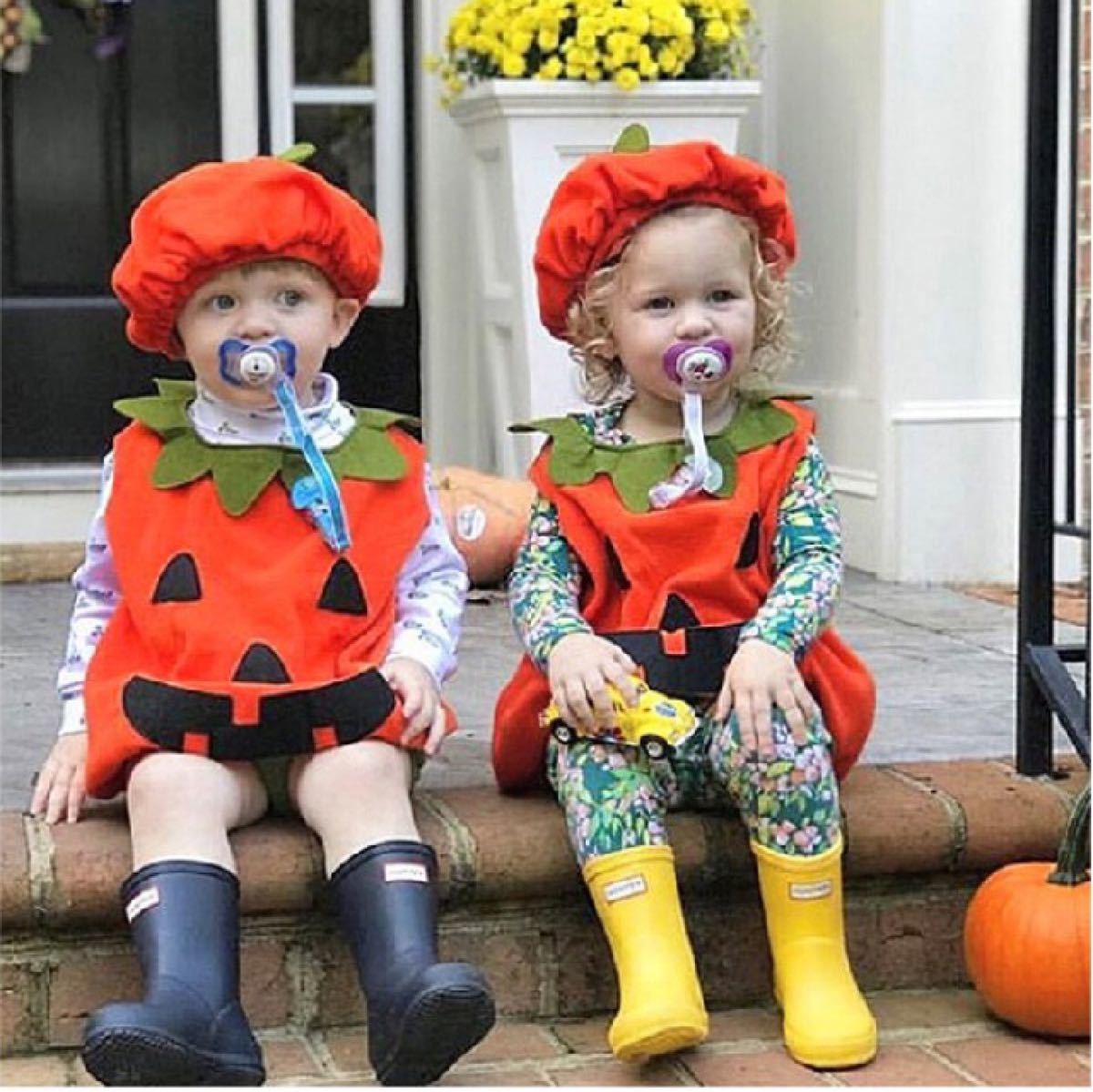 PayPayフリマ｜ハロウィン かぼちゃ コスプレ 子供 衣装 仮装 パンプキン ベビー キッズ 80 パーティ 帽子