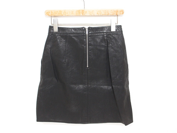 ZARA BASIC ザラ フェイクレザー 切替 ミニスカ... - ヤフオク!