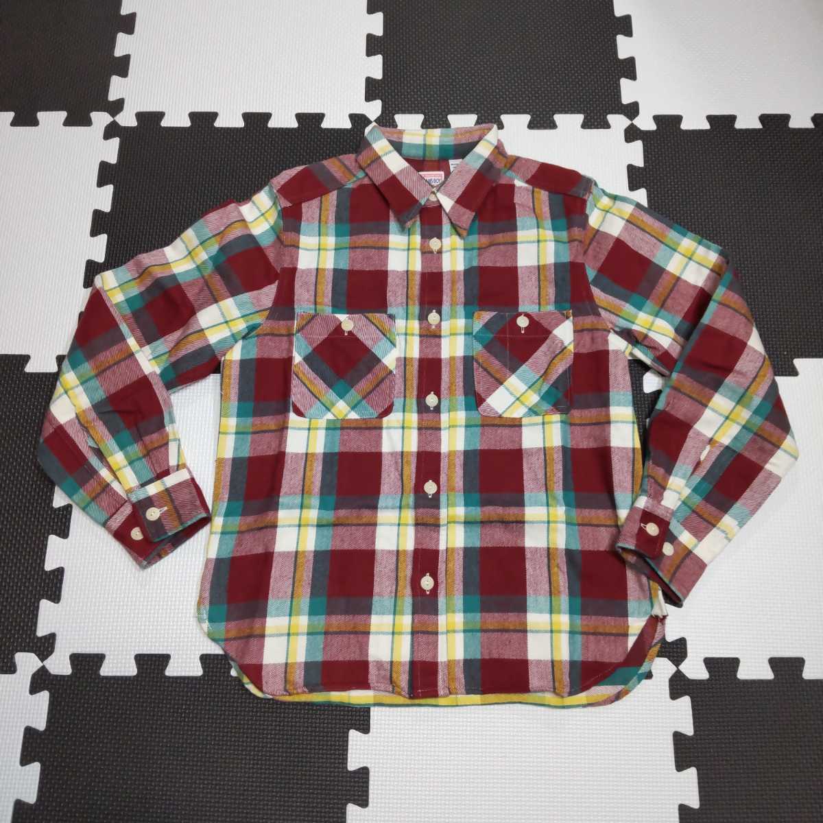 BEAMS BOY[ superior article ] free shipping * check pattern long sleeve thick shirt * lady's size boy NR-080