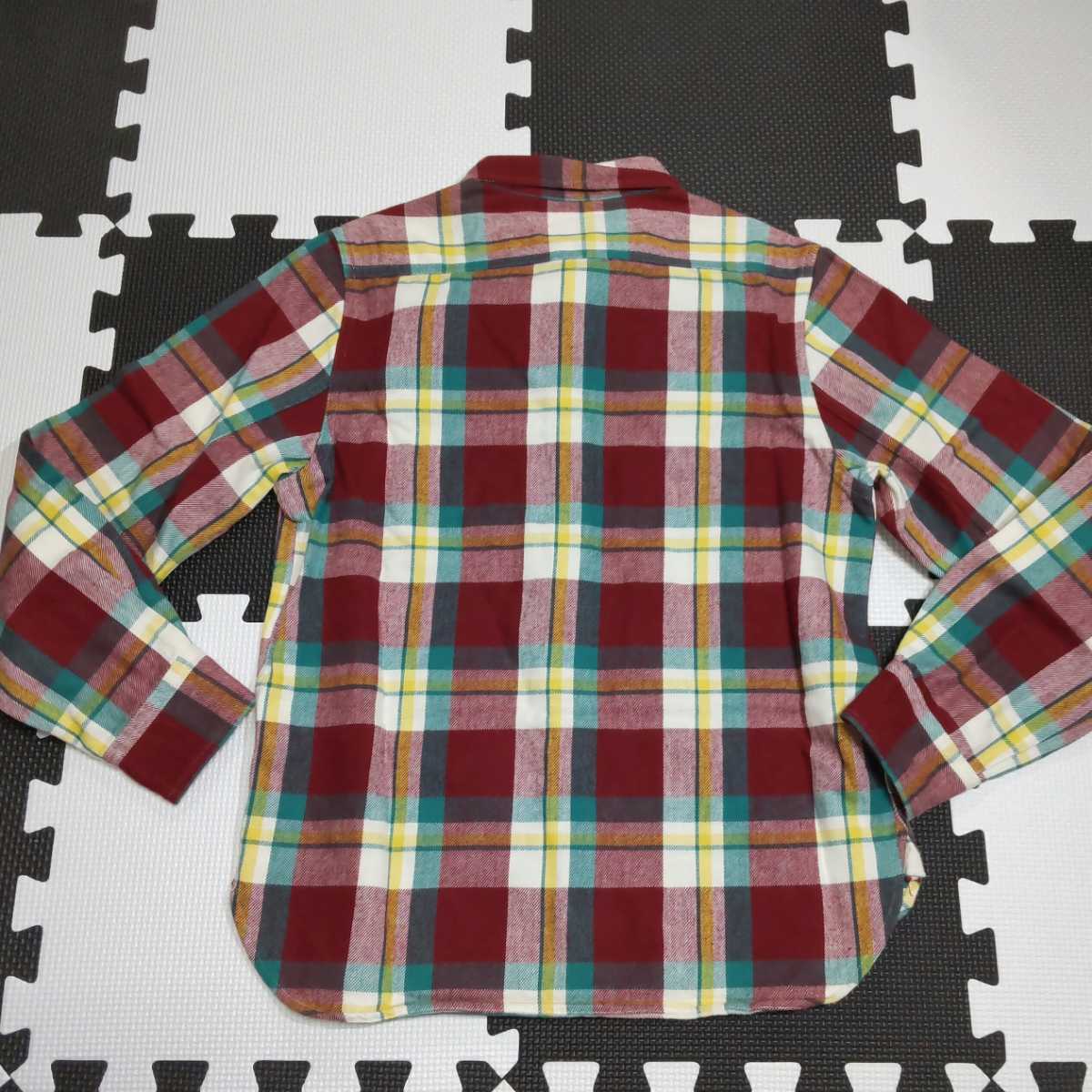 BEAMS BOY[ superior article ] free shipping * check pattern long sleeve thick shirt * lady's size boy NR-080