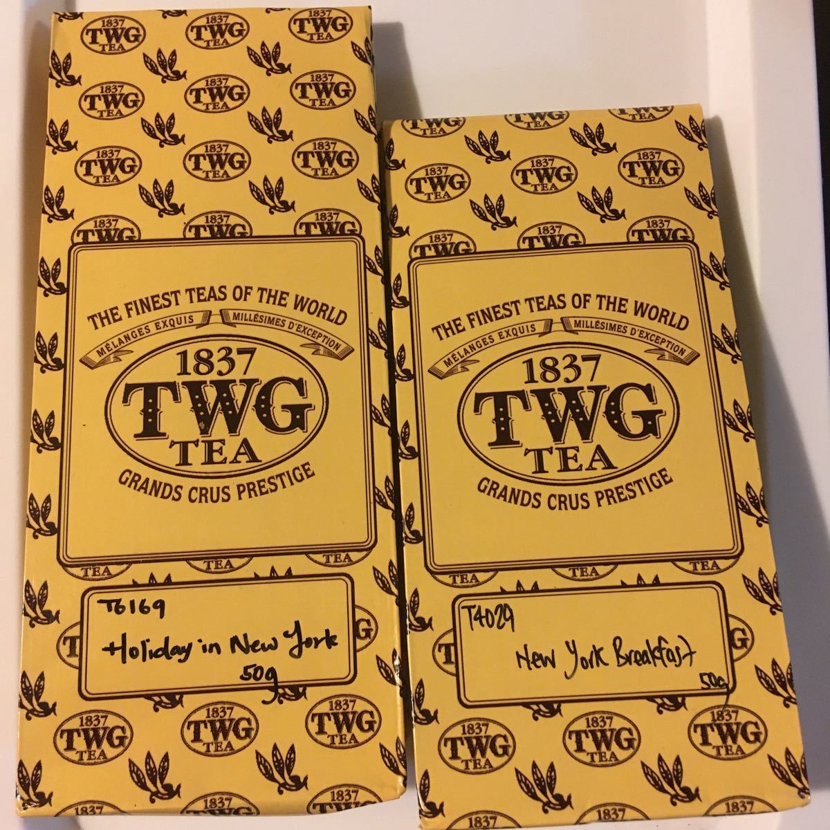 TWG茶葉50g x 2 ホリデーインニューヨーク&ニューヨークブレックファースト