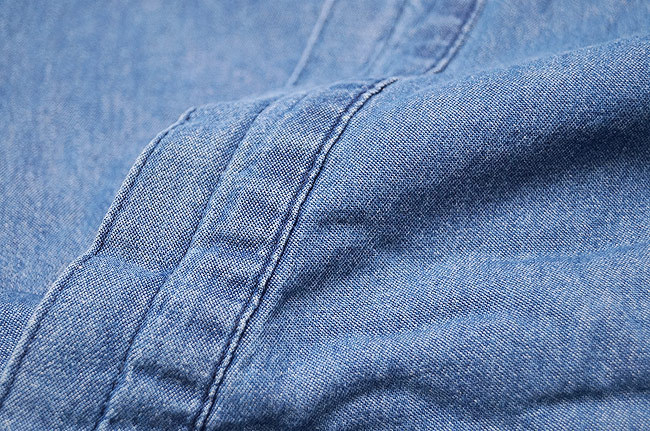 【ひめか】 作務衣 メンズ ソフトカジュアルデニム作務衣　5947ブルー Lサイズ_画像2