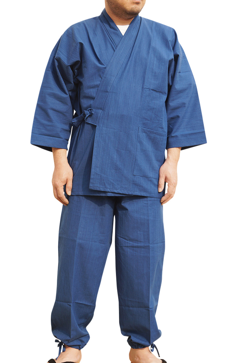 【ひめか】作務衣 日本製 武州正藍染作務衣 さむえ 綿100％ ＬＬ