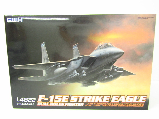 未組立 G.W.H 1/48スケール L4822 F-15E STRIKE EAGLE DUAL ROLES FIGHTER 戦闘爆撃機 プラモデル♪TY9877