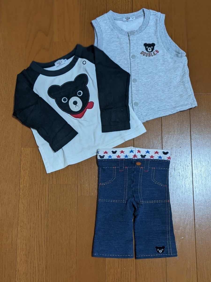 ミキハウス 70 - 80 上下セット トップス パンツ ベスト|PayPayフリマ