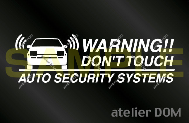 トヨタ スプリンタートレノ AE86用 セキュリティーステッカー3枚セット[内貼りタイプ]_画像1