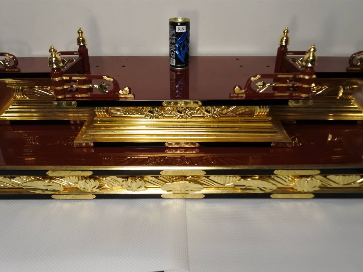 長期保管品 須弥壇 仏像置き 総修復 本金箔 コウラン付 2983-