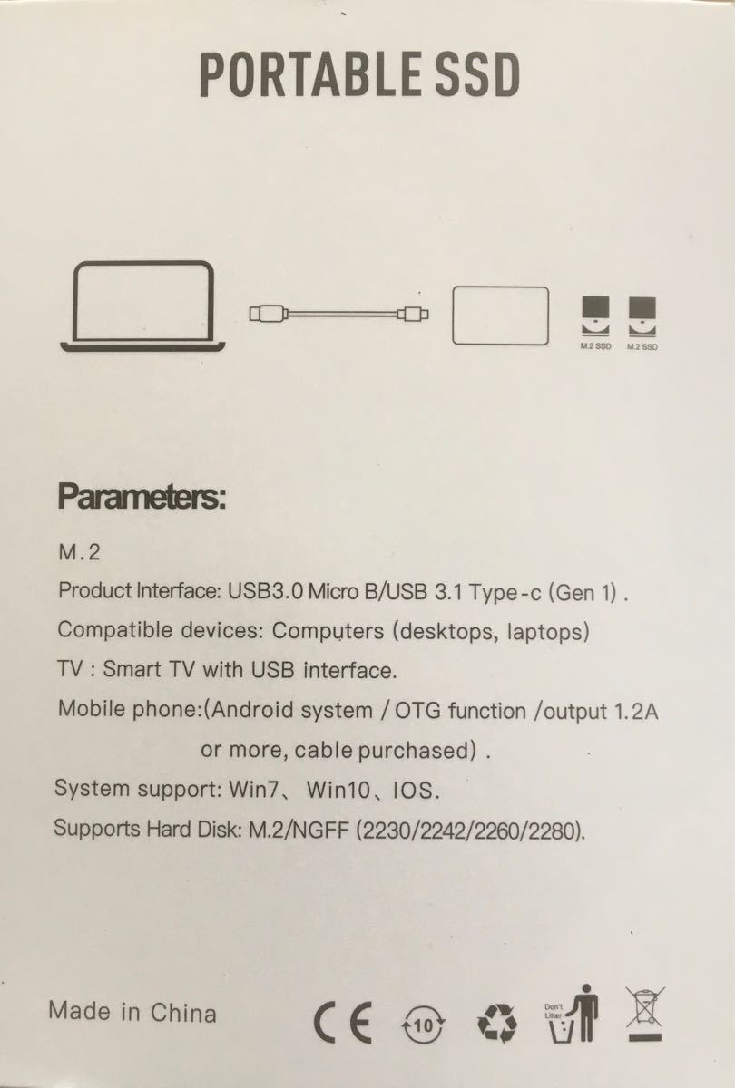 外付けSSD 大容量4TB USB3.0 Type-C《K》