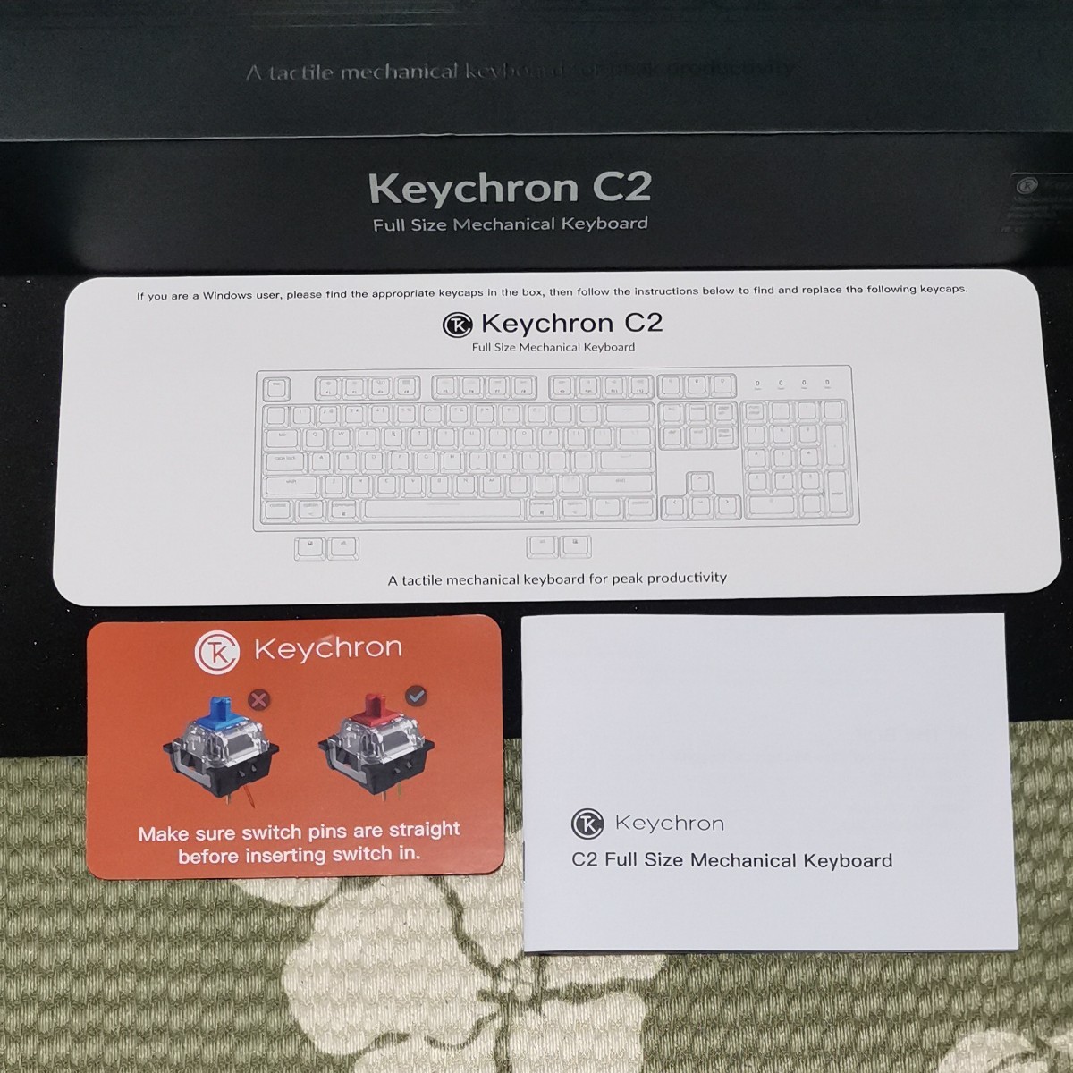 美品 Keychron C2 US配列メカニカルキーボード 茶軸 ホットスワップ