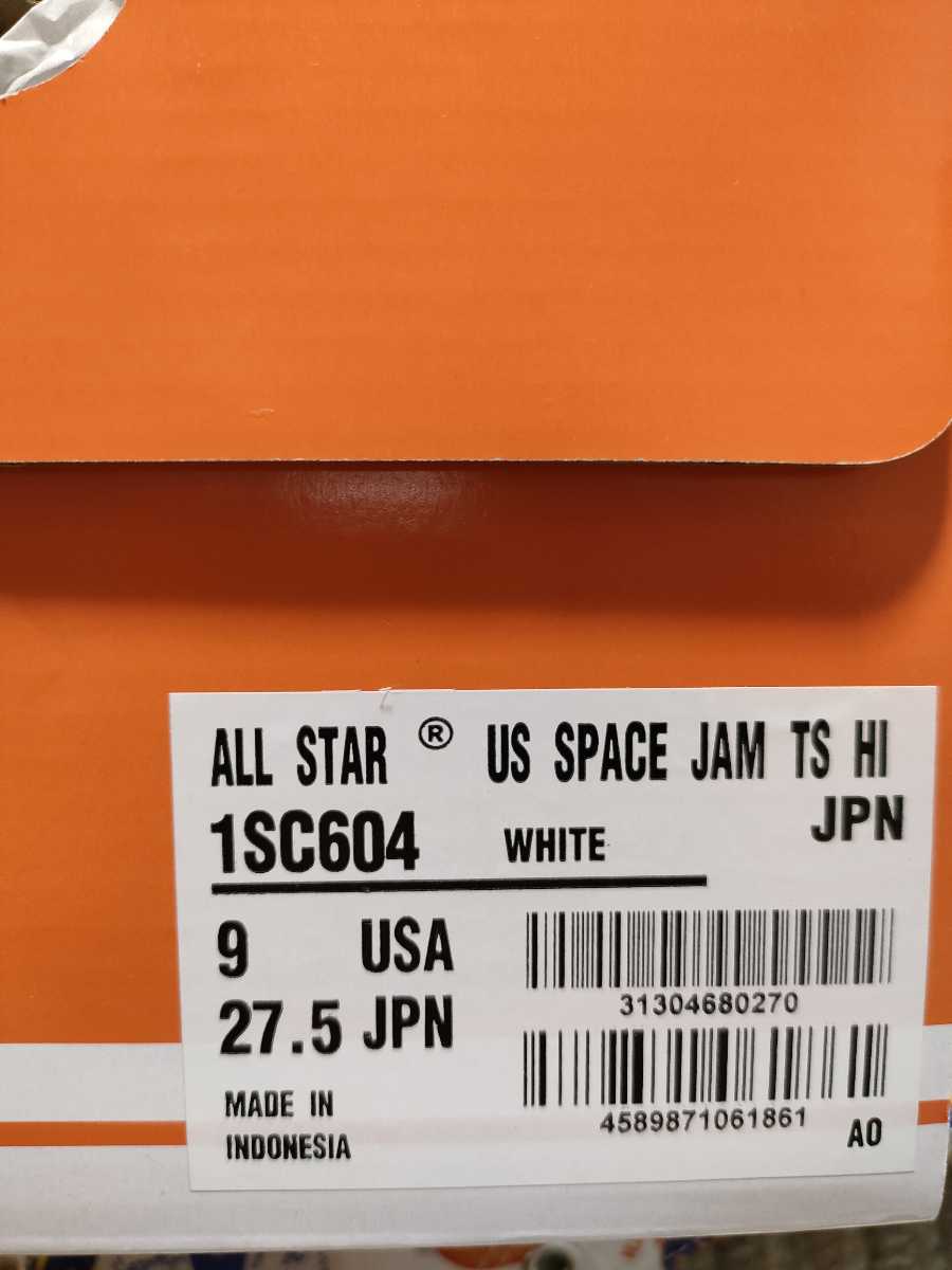 新品 2021年製 CONVERSE オールスター ハイ US SPACE JAM HI 27.5cm 9 コンバース スペースジャム TUNE SQUAD 限定 キャンバス ORIGINATOR_画像8