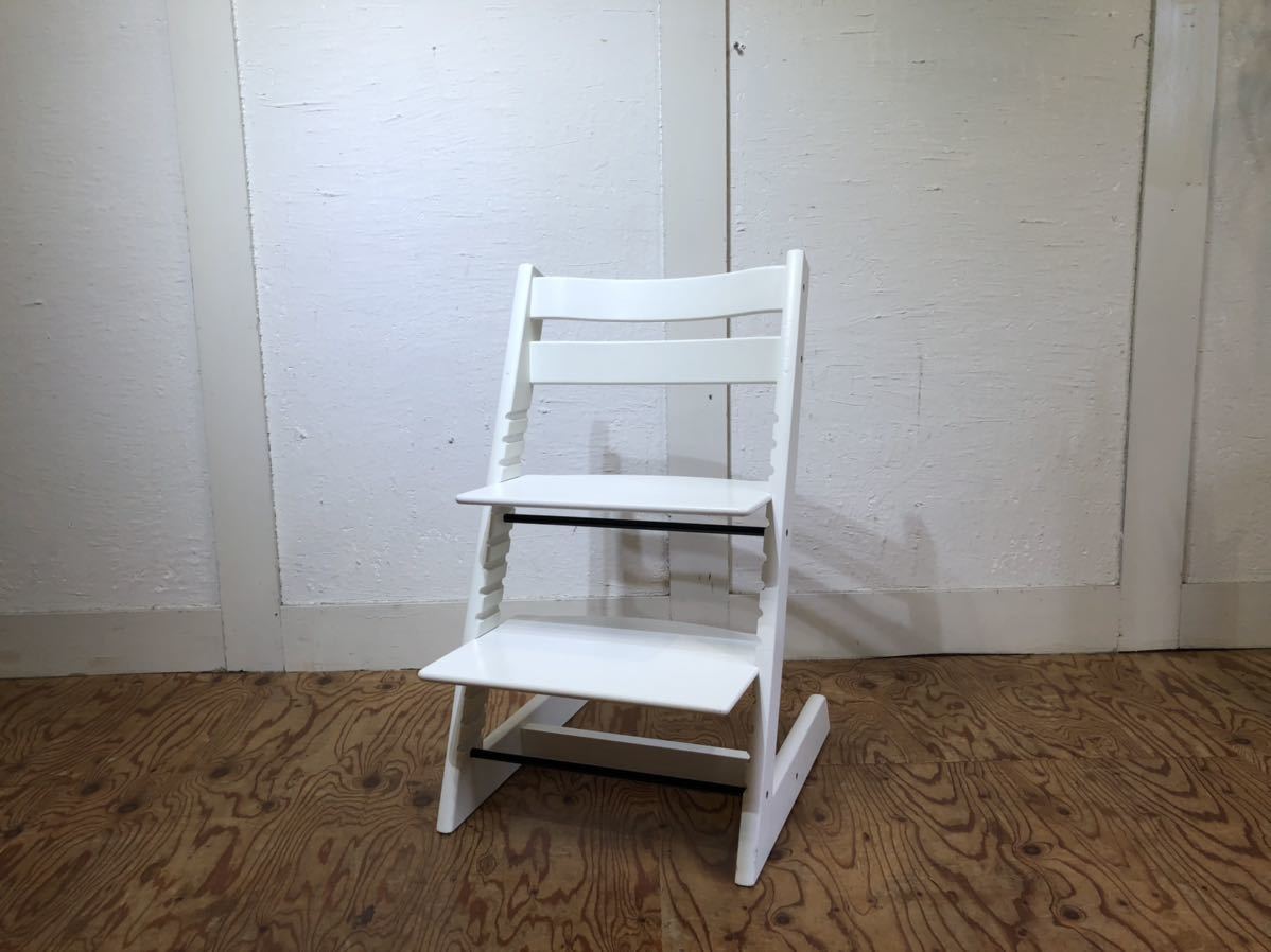 ストッケトリップトラップ 【３】　子供椅子　STOKKE ベビーチェア ノルウェー 北欧 高さ調節可能 ホワイト cehk8rsJMuvwHIP0-15854 高さ調節機能付き