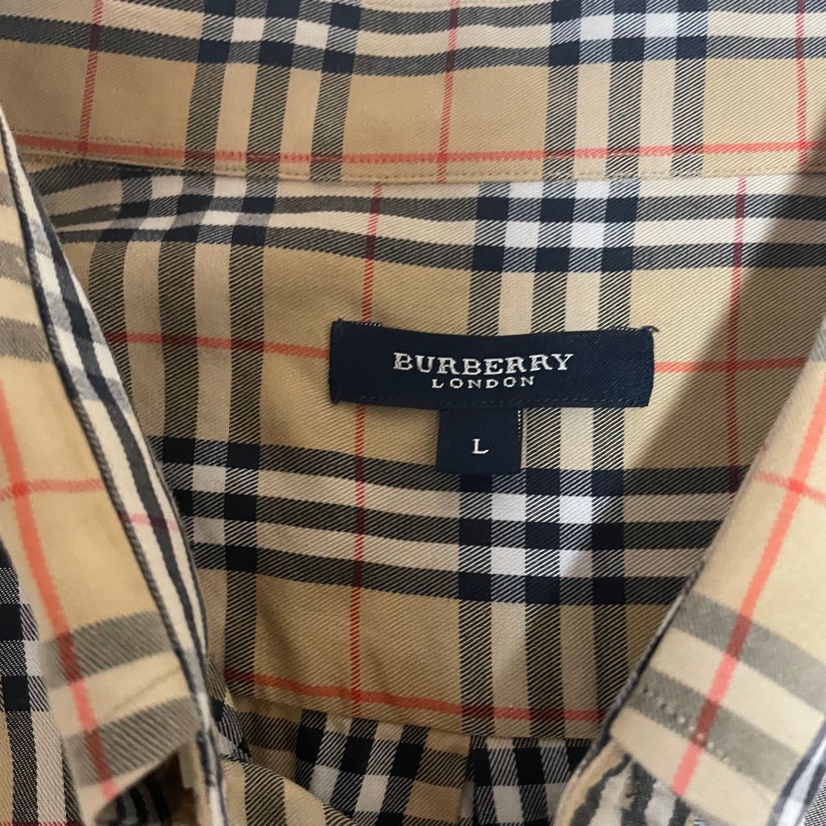 BURBERRY バーバリーロンドン　ボタンダウン　長袖シャツ　ノバチェック