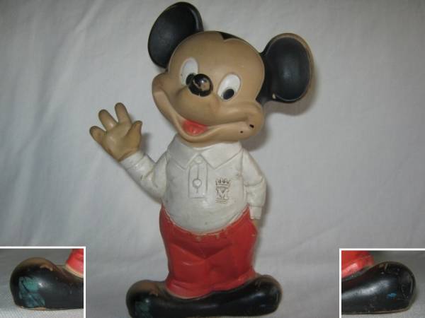 ★LAのアンティークモールで購入 60's ディズニー ミッキーマウス ソフビ ラバードール フィギュア MICKEY MOUSE ヴィンテージ レトロ★