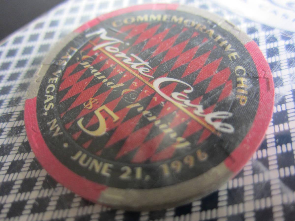  Monte Carlo hotel # Grand opening # limitation Casino chip & tiger mb# park MGM#las Vegas #1996 year 