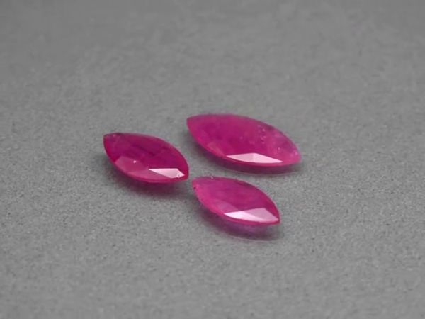 3粒・計3.68ct！ 天然石 ルビー ルース タンザニア産　綺麗なレッドの色味！【まとめ売り】_画像3