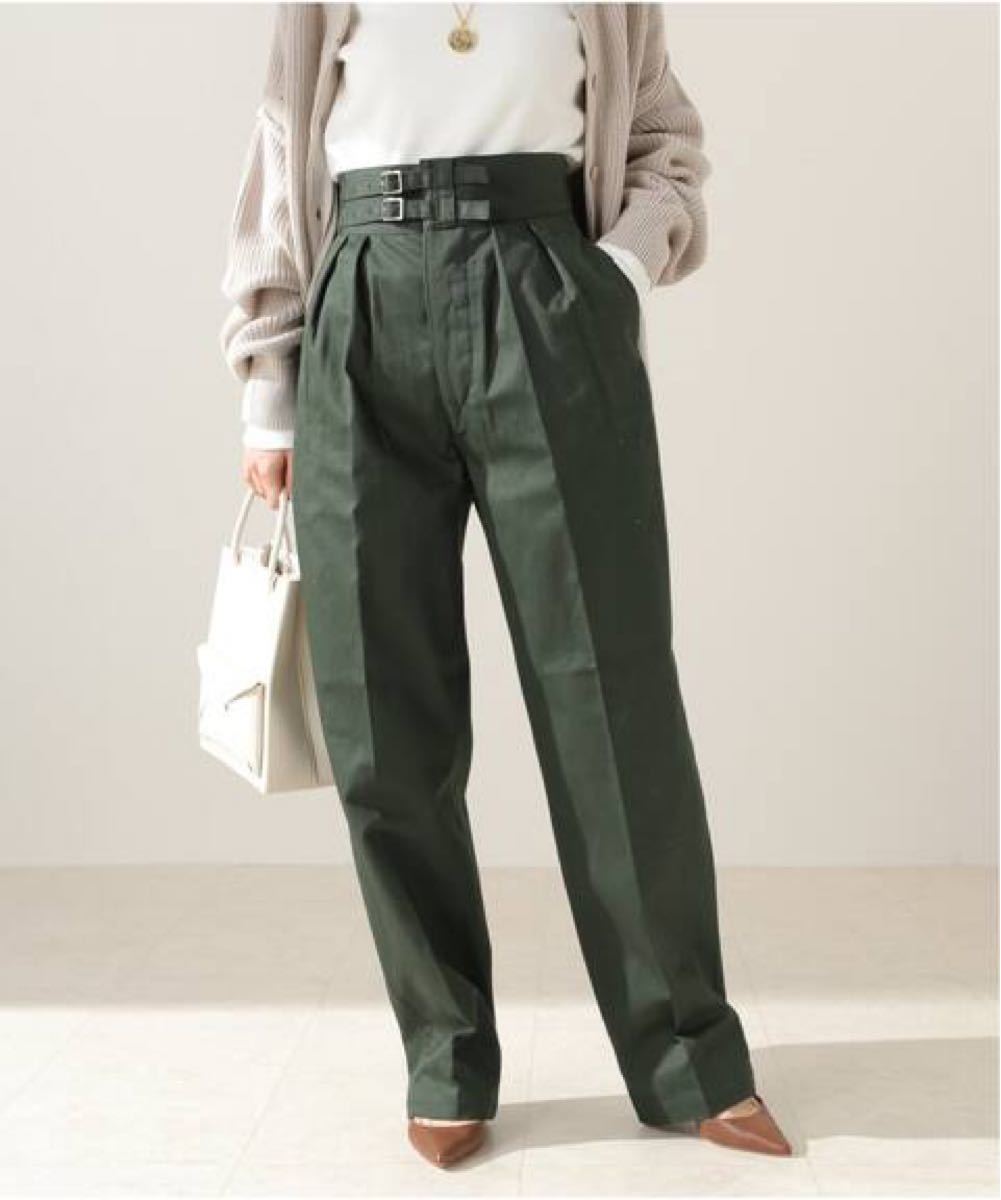 LENO｜ダブルベルトグルカトラウザーズ“Double Belted Gurkha Trousers” カーキ 3 