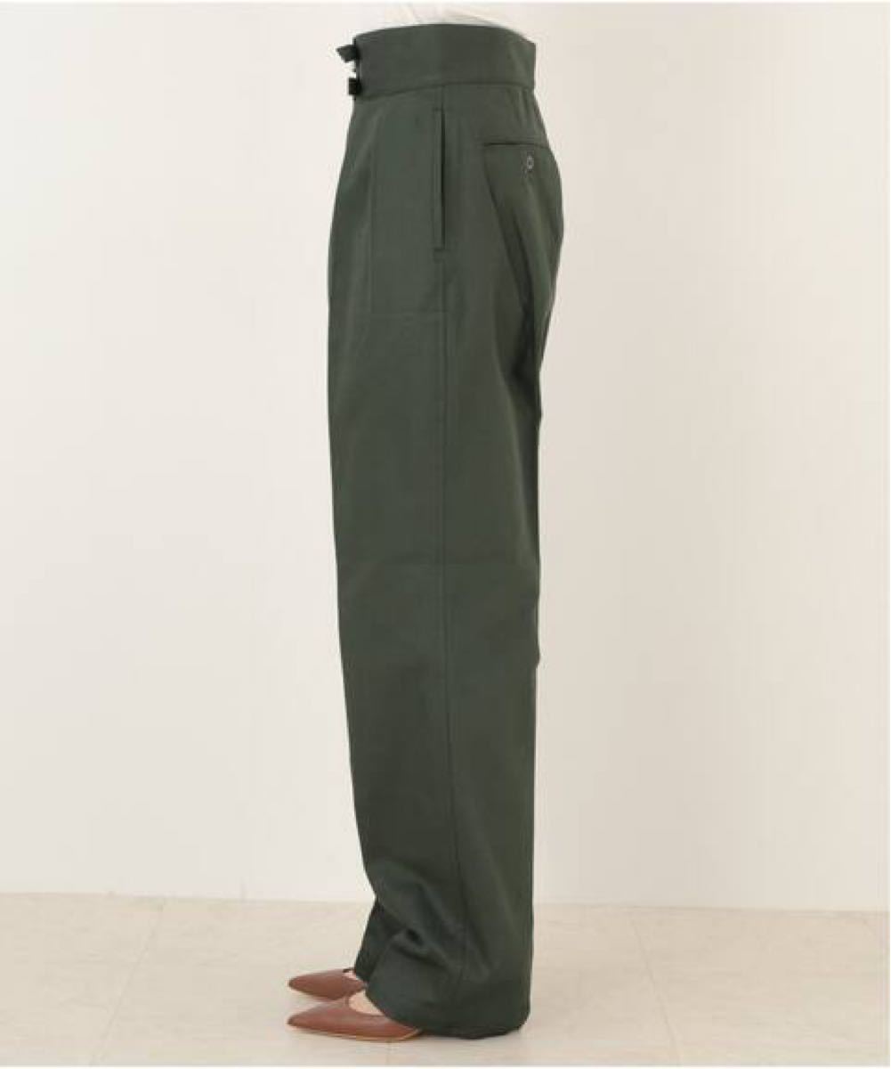 LENO｜ダブルベルトグルカトラウザーズ“Double Belted Gurkha Trousers” カーキ 3 