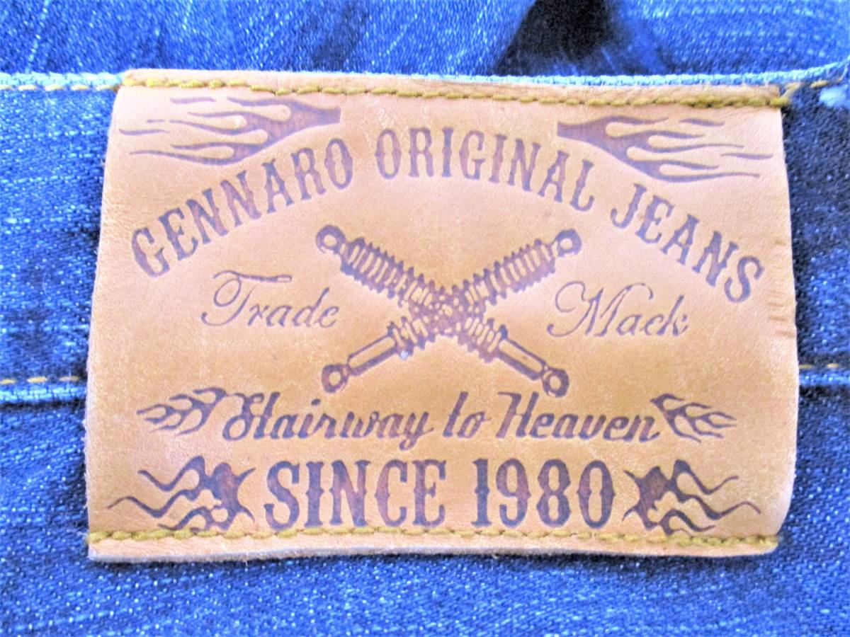 （中古）日本製　赤耳　GENNARO　ORIGINAL　JEANS　レギュラーストレート　表記サイズL(W31）_画像7