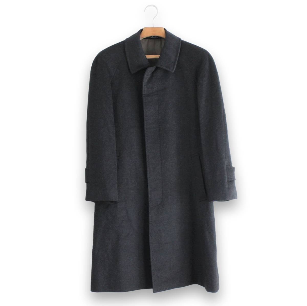 77【新品同様】カシミヤコート A6 メンズ L カシミヤ100% ☆未使用に