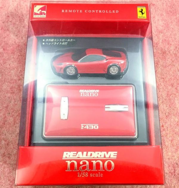 送350円～ リアル精密! シーシーピー「REALDRIVE nano F430 Ferrari」1/58 RC ラジオコントロールカー　フェラーリ スーパーアメリカ 外車_画像1