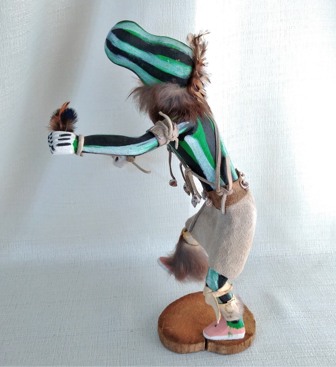 skwashu* Dan sa-kachina doll pumpkin .neitib* american / Indian hand made Squash Dancer Kachina Dollkachina