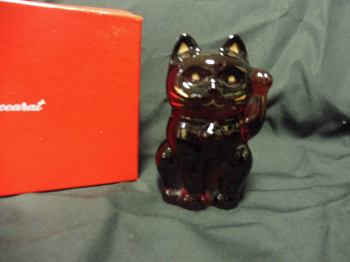 新品箱付 バカラ ラッキーキャット レッド Baccarat 招き猫 | maxcerdo.cl