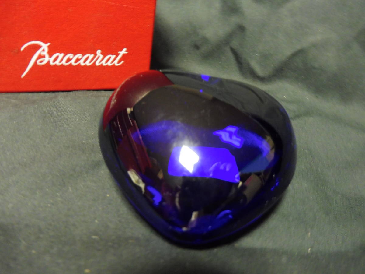 新品箱付 バカラ ハート Baccarat ブルー　_画像1