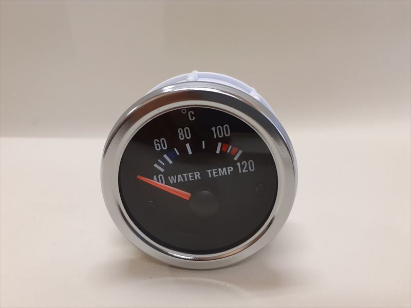  water temp gauge / water temperature gage ( chrome rim / black panel )IG90TWTC-12V 52Φ