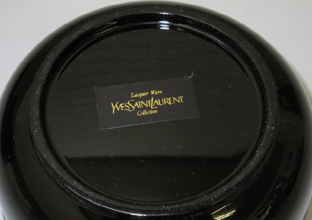 ★si1758 未使用品 イヴサンローラン 多様どんぶり5客セット 箱入り リボン柄 YVES SAINT LAURENT イブサンローラン 漆器 お椀★_画像6