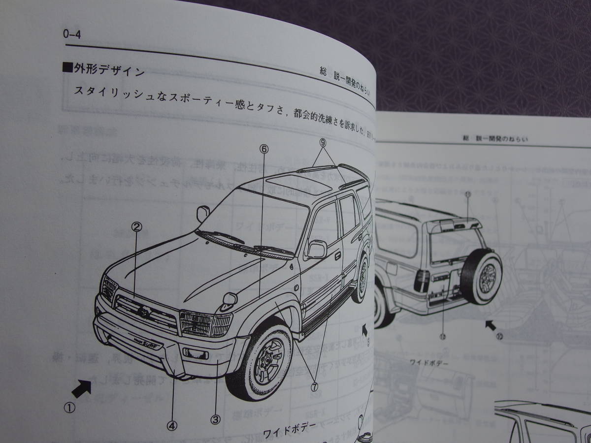  out of print! rare new goods * Hilux Surf 185 series [ basis version * thickness .* new model manual ]1995 year 12 month 