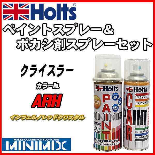 ペイントスプレー クライスラー ARH インフェルノレッドクリスタル Holts MINIMIX ボカシ剤スプレーセット_画像1