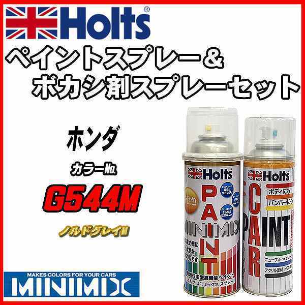 ペイントスプレー ホンダ G544M ノルドグレイM Holts MINIMIX ボカシ剤スプレーセット_画像1