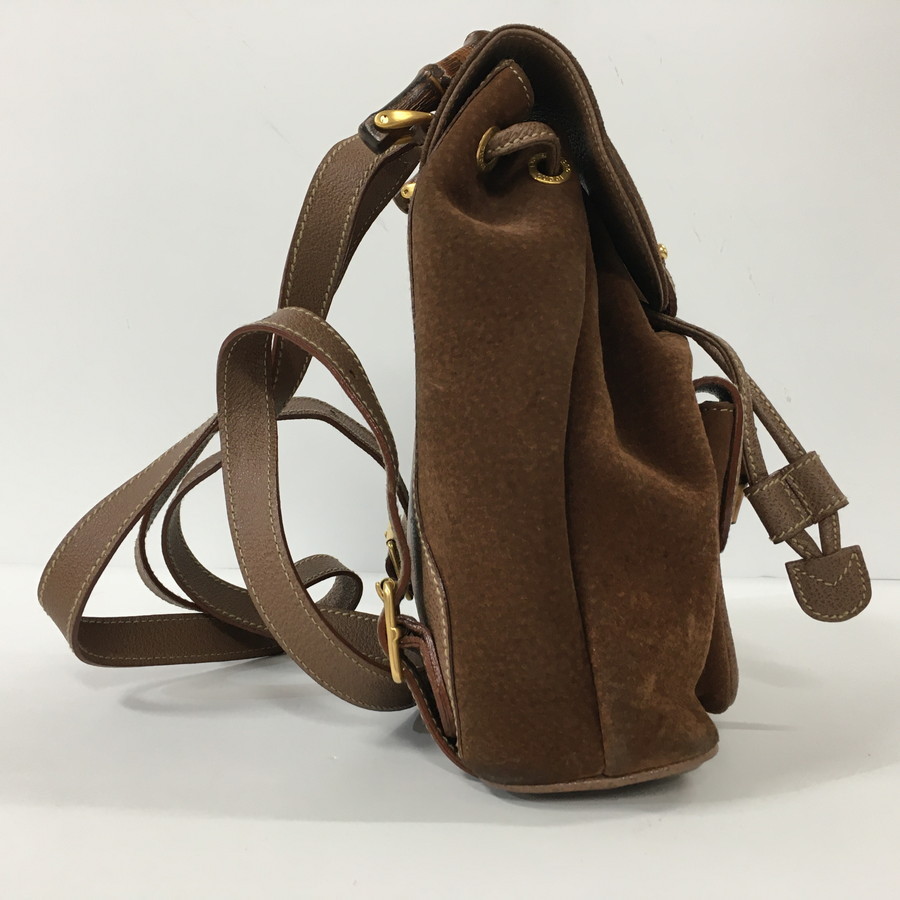 現状渡し品】 GUCCI グッチ バンブー スエード ミニリュック 袋付き